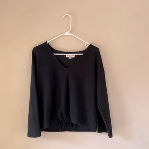 M Texture &Thread Madewell black tie-front shirt